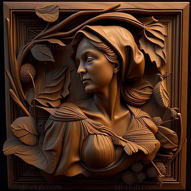 3D модель Мэри Бакстер Сент-Клер, американская художница. (STL)